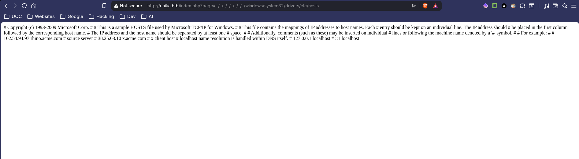 LFI parameter